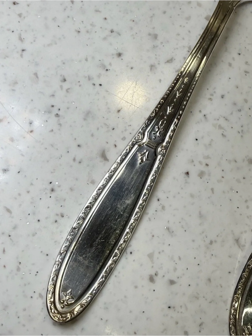 Vintage International Silver Co Serving Fork / Ladle - Isabella Pattern US 1913